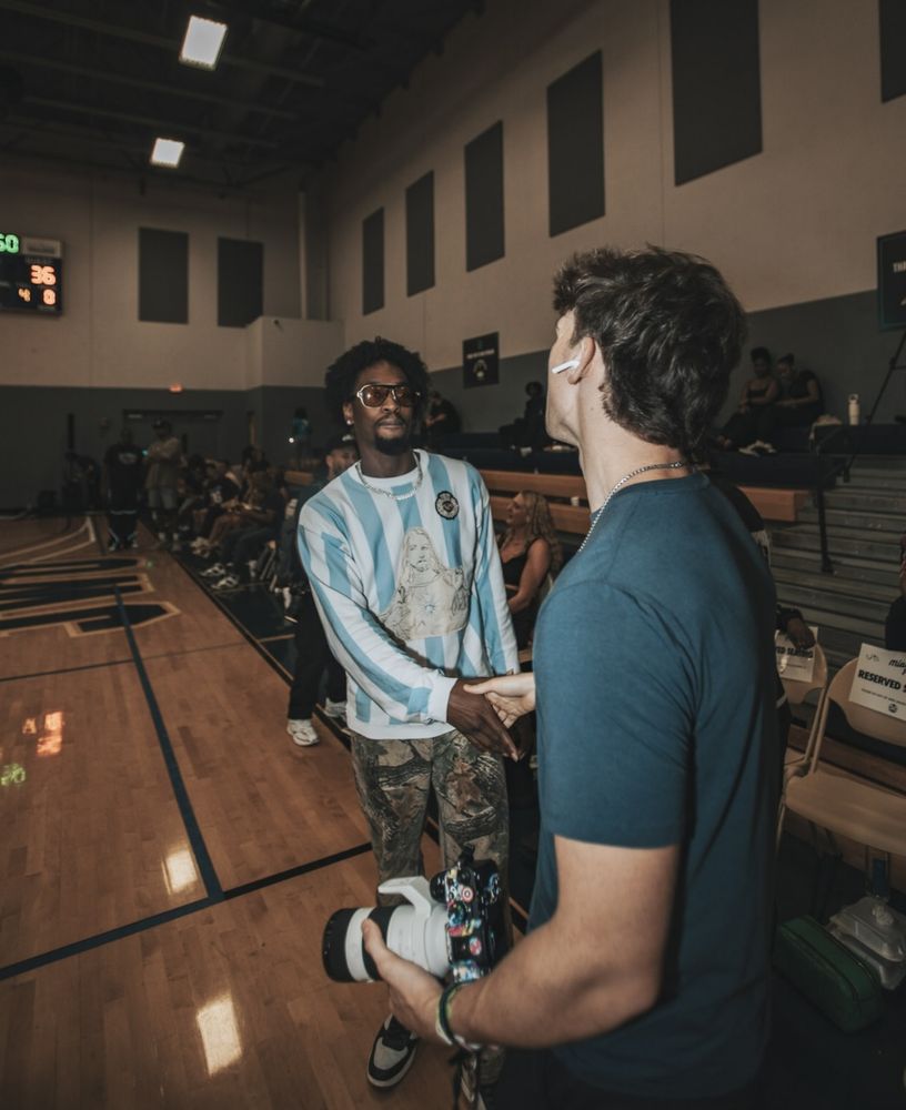 Kyle with NBA guard Bones Hyland — KVDVisuals