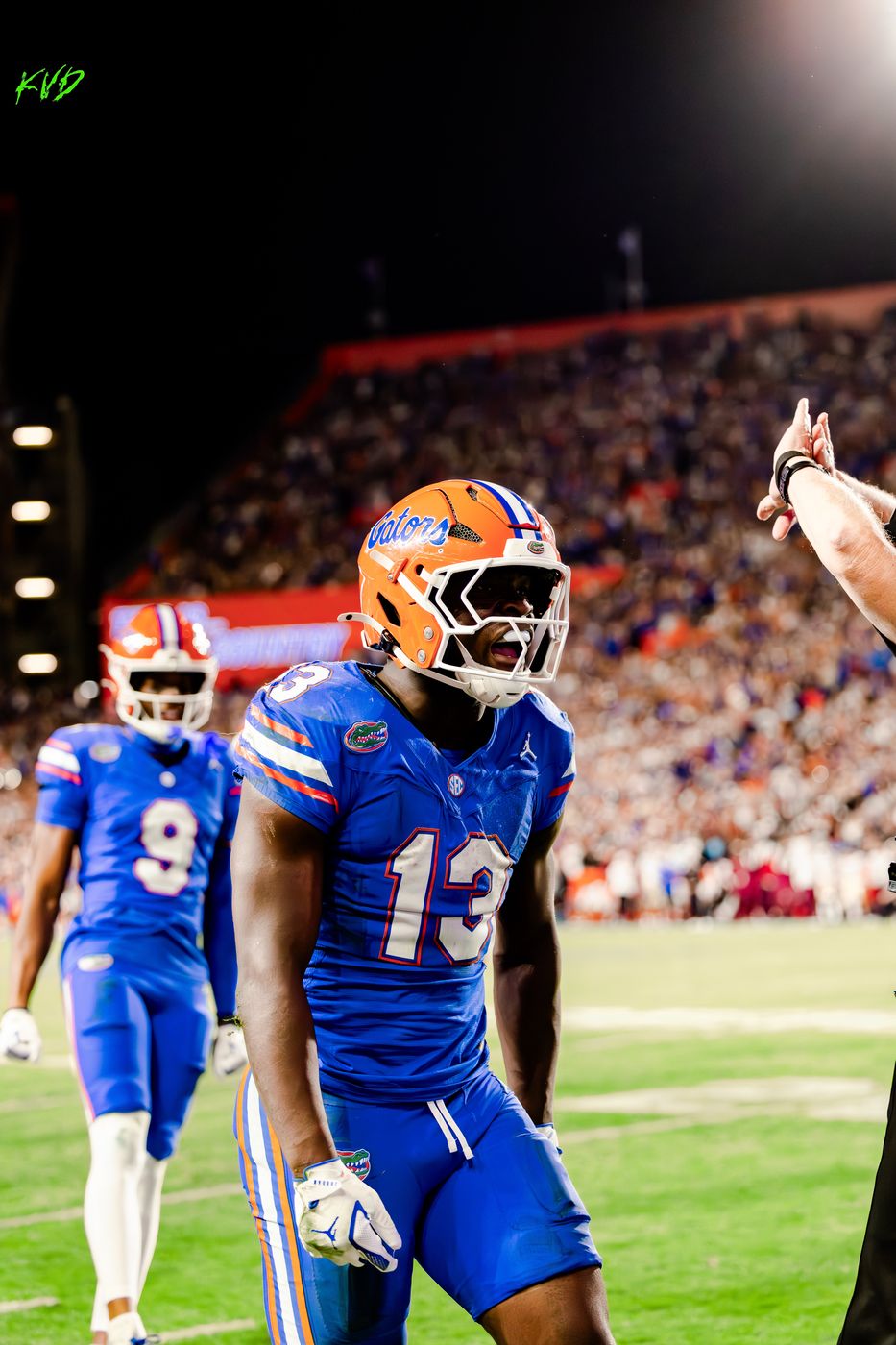 UF Football night game photography